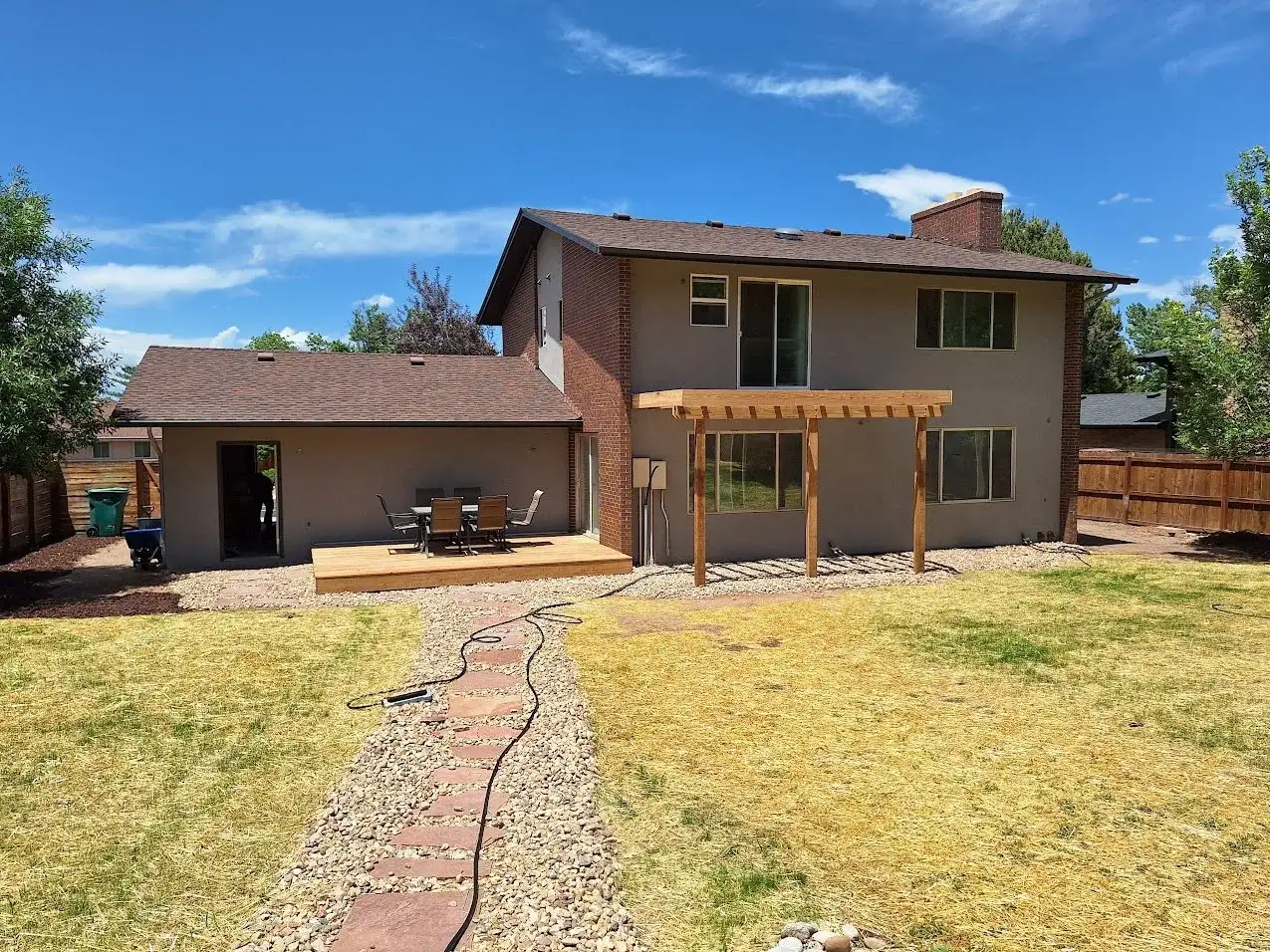 Backyard Addition Pergola Deck Remodeling project in Oklahoma City, OK