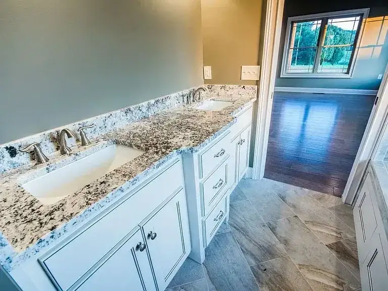 Bathroom Remodel Double Vanity Granite project in Oklahoma City, OK
