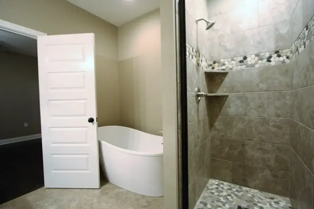 Bathroom Remodel Freestanding Tub Tile Shower project in Oklahoma City, OK