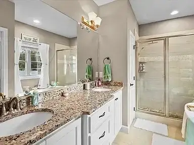 Bathroom Remodel Granite Vanity 9 project in Oklahoma City, OK