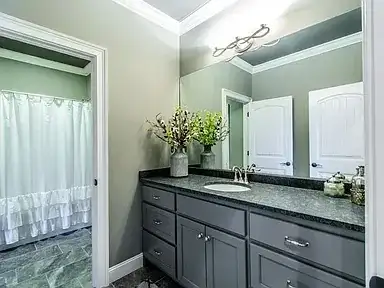 Bathroom Remodel Gray Vanity project in Oklahoma City, OK
