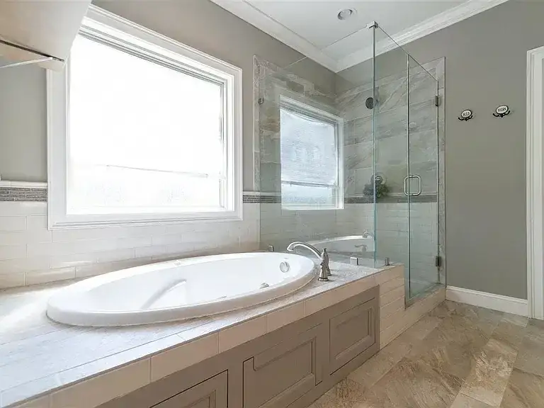 Bathroom Remodel Soaking Tub Glass Shower 2 project in Oklahoma City, OK