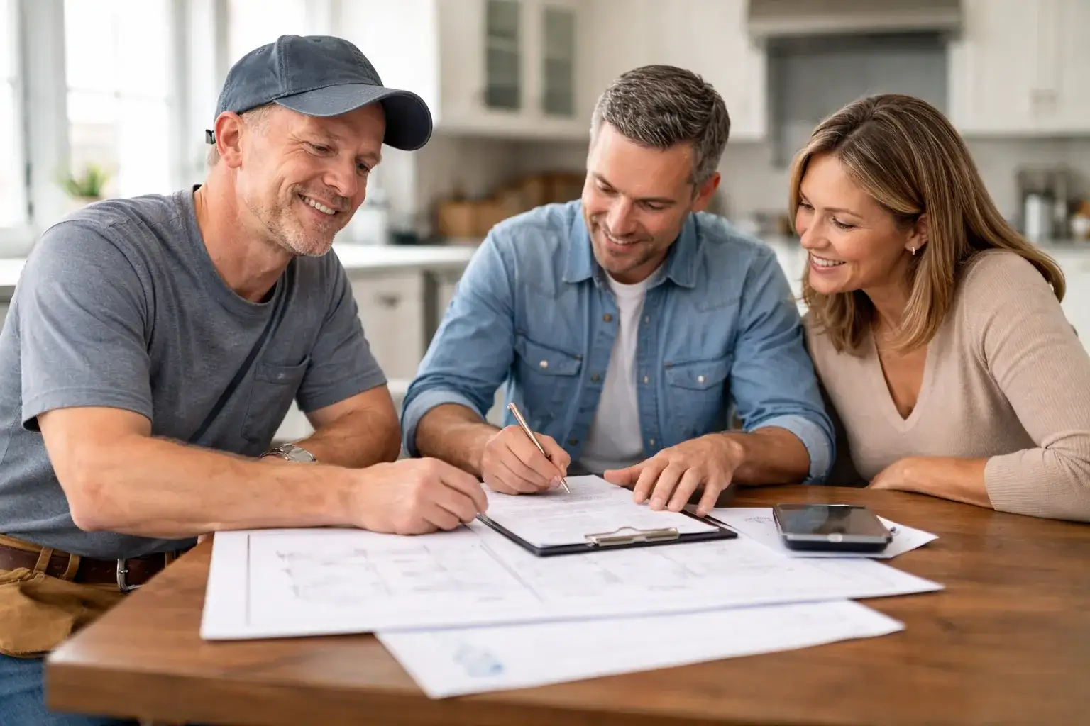 Contractor Signing Contract Homeowners project in Oklahoma City, OK