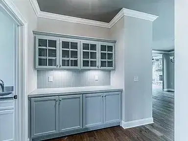 Gray Cabinet Built in Remodeling project in Oklahoma City, OK
