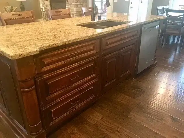 Kitchen Island Granite Remodel project in Oklahoma City, OK