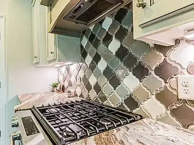 Kitchen Remodel Arabesque Tile Backsplash project in Oklahoma City, OK
