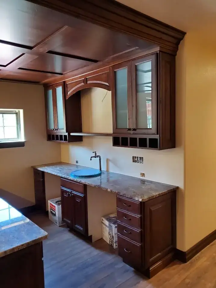 Kitchen Remodel Dark Cabinets Granite project in Oklahoma City, OK