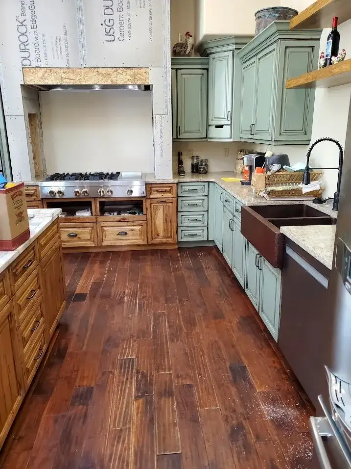 Kitchen Remodel Sage Cabinets Contracting project in Oklahoma City, OK