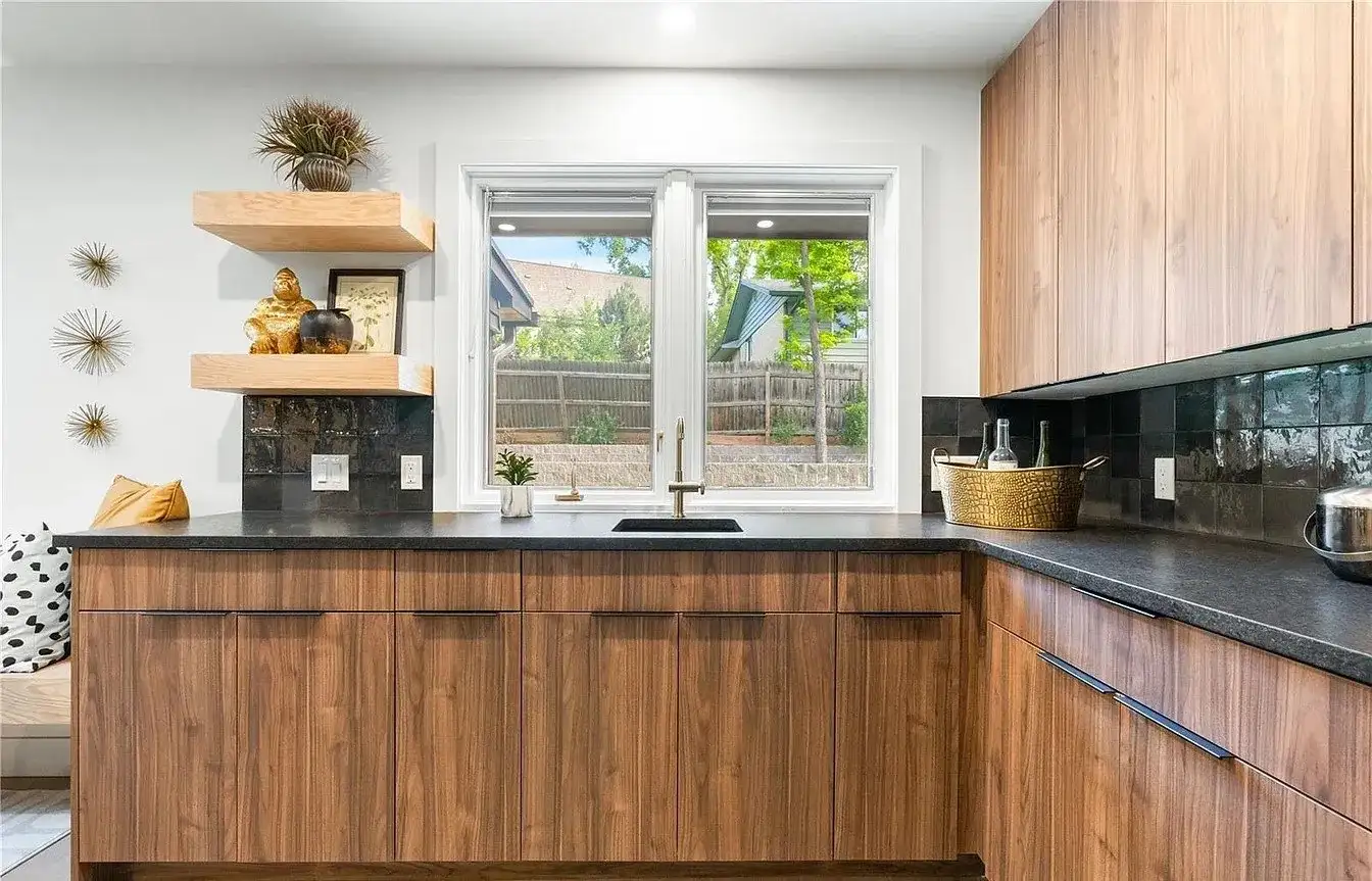 Kitchen Remodel Walnut Cabinets project in Oklahoma City, OK