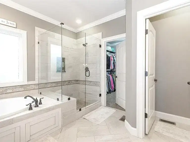Master Bathroom Remodel Glass Shower project in Oklahoma City, OK