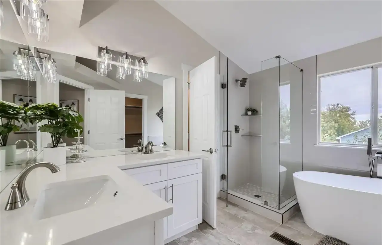 Master Bathroom Remodel Glass Shower project in Oklahoma City, OK