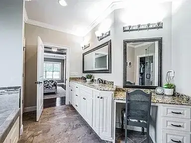 Master Bathroom Remodel White Vanity project in Oklahoma City, OK