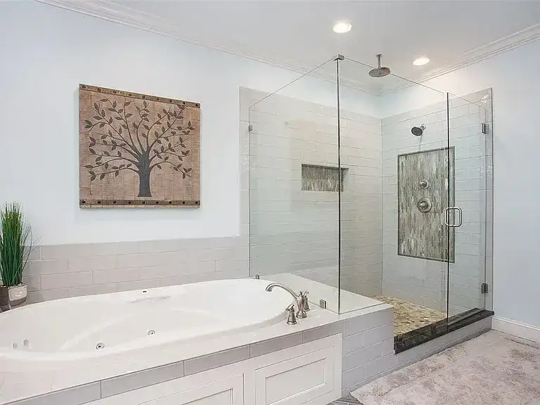 Bathroom Remodel Soaking Tub Glass Shower project in Oklahoma City, OK
