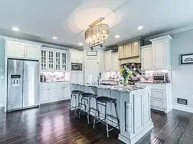 Kitchen Remodeling White Cabinets Island project in Oklahoma City, OK