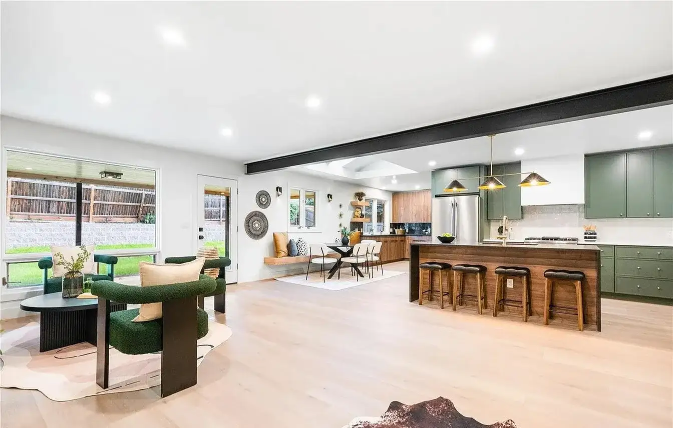 Open Concept Kitchen Living Remodel project in Oklahoma City, OK