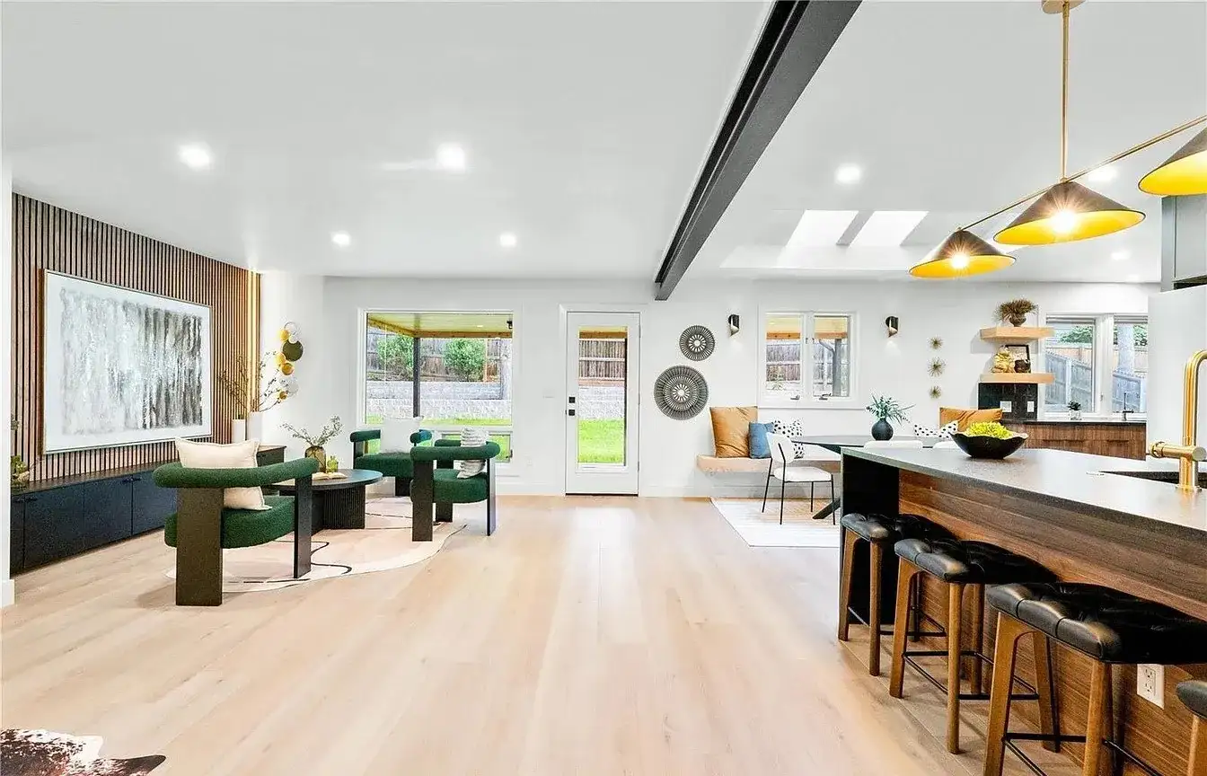 Open Concept Remodel Kitchen Living project in Oklahoma City, OK