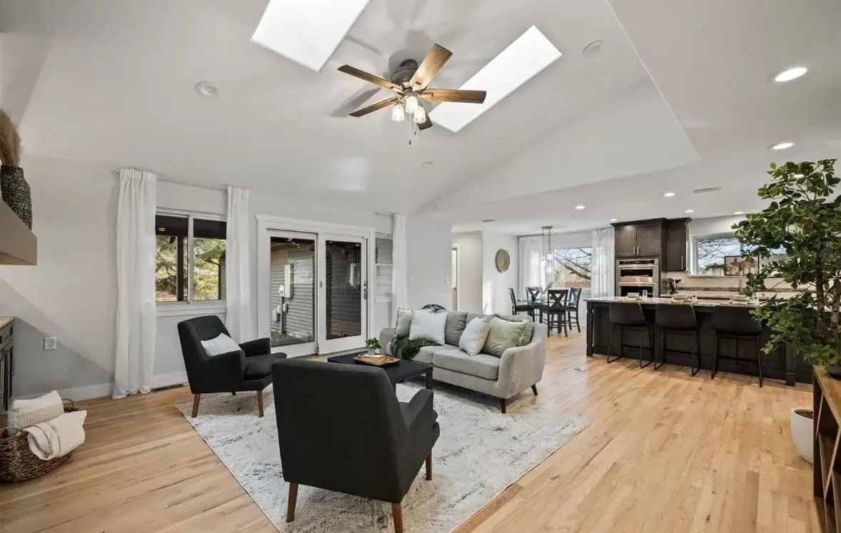 Open Concept Remodel Skylight Living project in Oklahoma City, OK