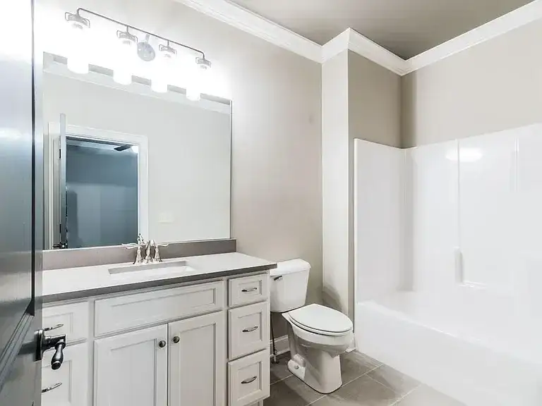 Remodeled Bathroom White Vanity project in Oklahoma City, OK