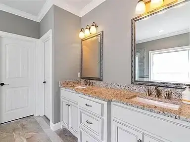 Remodeled Double Vanity Bathroom project in Oklahoma City, OK