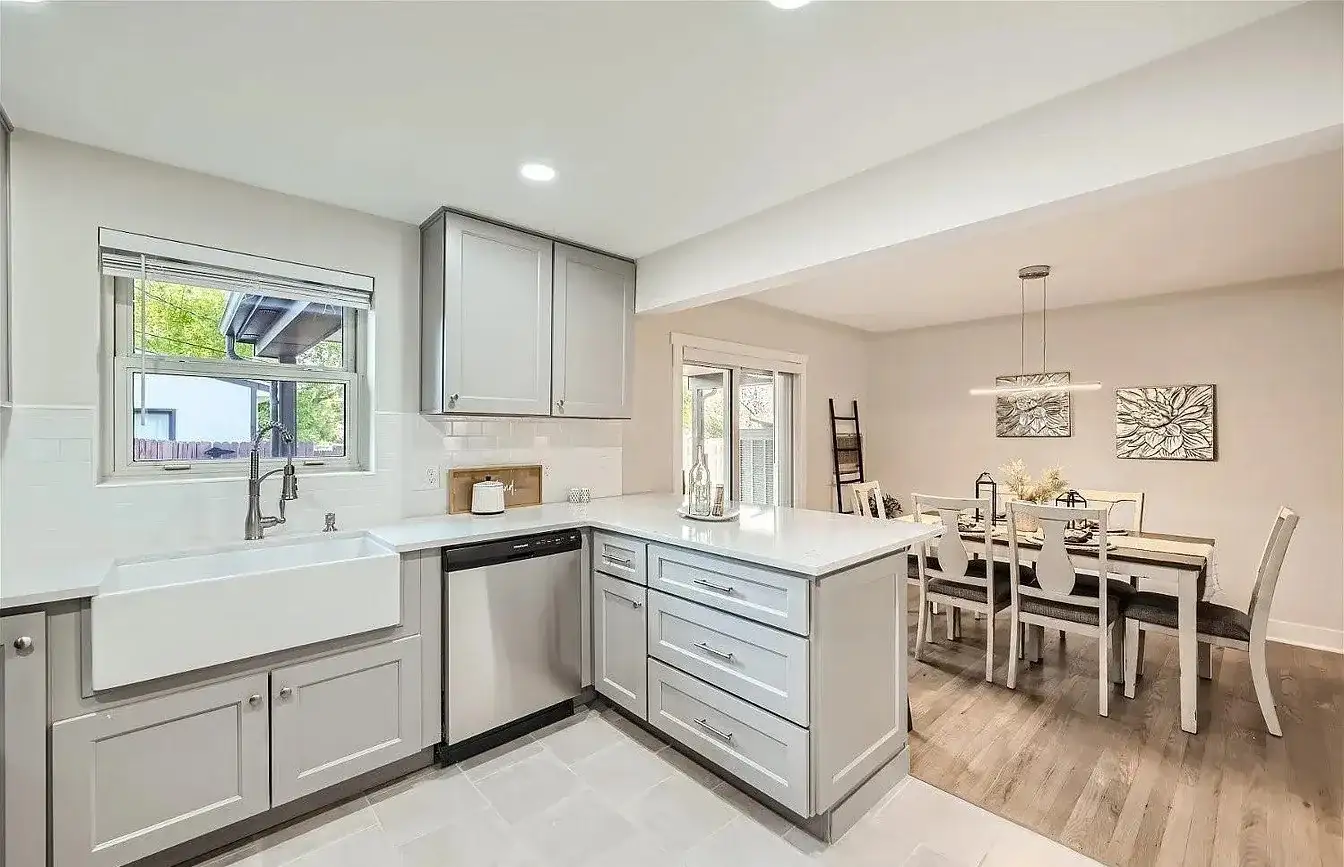 Remodeled Kitchen Dining Open Concept project in Oklahoma City, OK