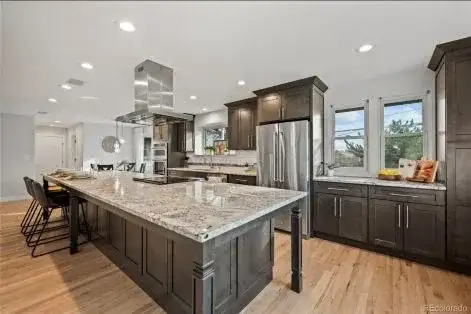 Remodeled Kitchen Granite Island project in Oklahoma City, OK