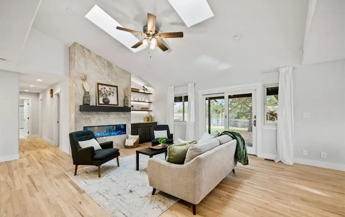 Remodeled Living Room Vaulted Ceiling 2 project in Oklahoma City, OK
