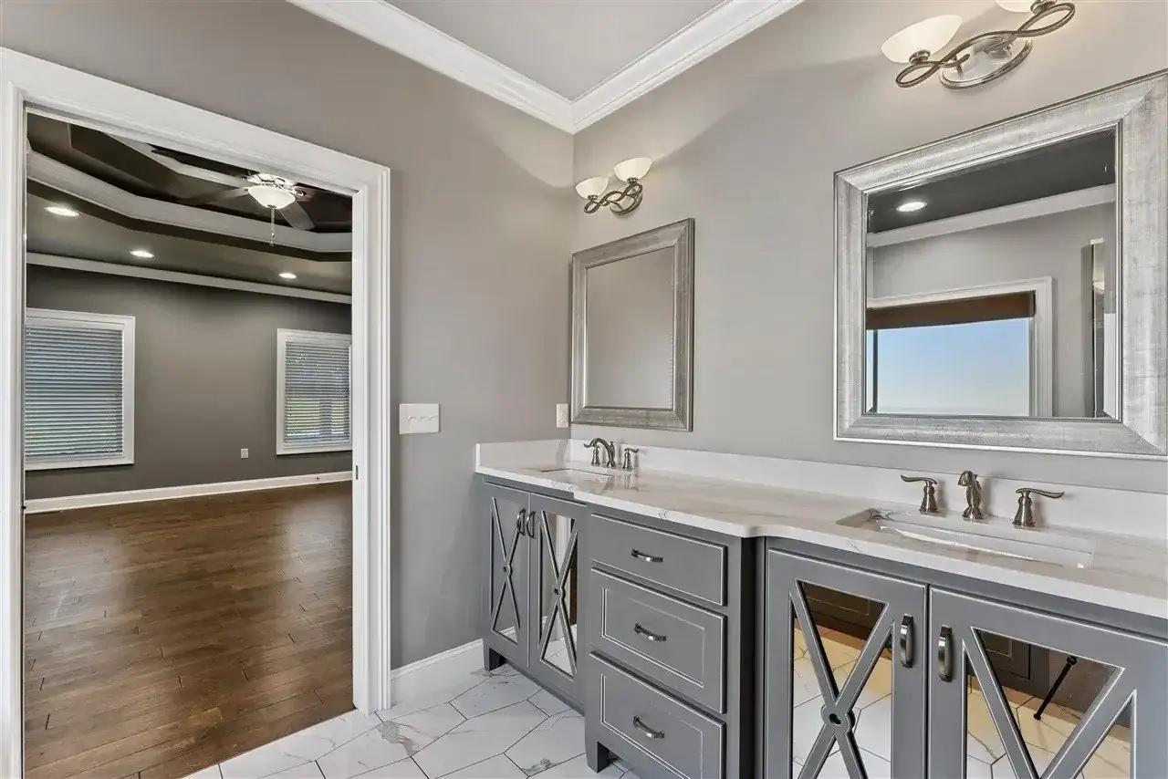 Remodeled Master Bathroom Double Vanity project in Oklahoma City, OK