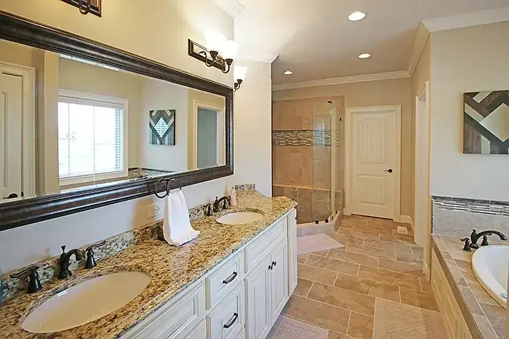 Remodeled Master Bathroom Granite Vanity project in Oklahoma City, OK