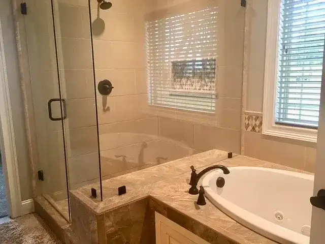 Remodeled Master Bathroom Tile Shower project in Oklahoma City, OK