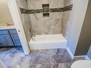 Tiled Bathtub Surround Remodeling project in Oklahoma City, OK